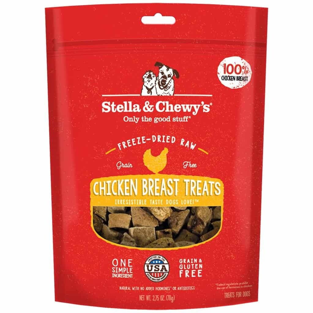 Stella &amp; Chewy&#39;s Chicken Breast Freeze-dried Raw Dog Treats 2.75 oz.