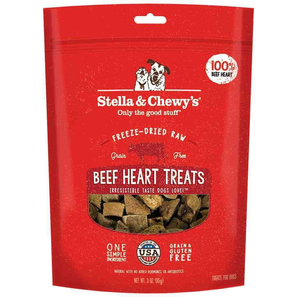 Stella &amp; Chewy&#39;s Beef Heart Freeze-dried Raw Dog Treats 3 oz.