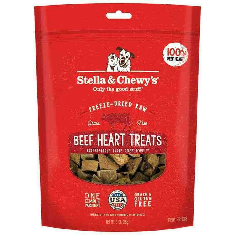 Stella &amp; Chewy&#39;s Beef Heart Freeze-dried Raw Dog Treats 3 oz.