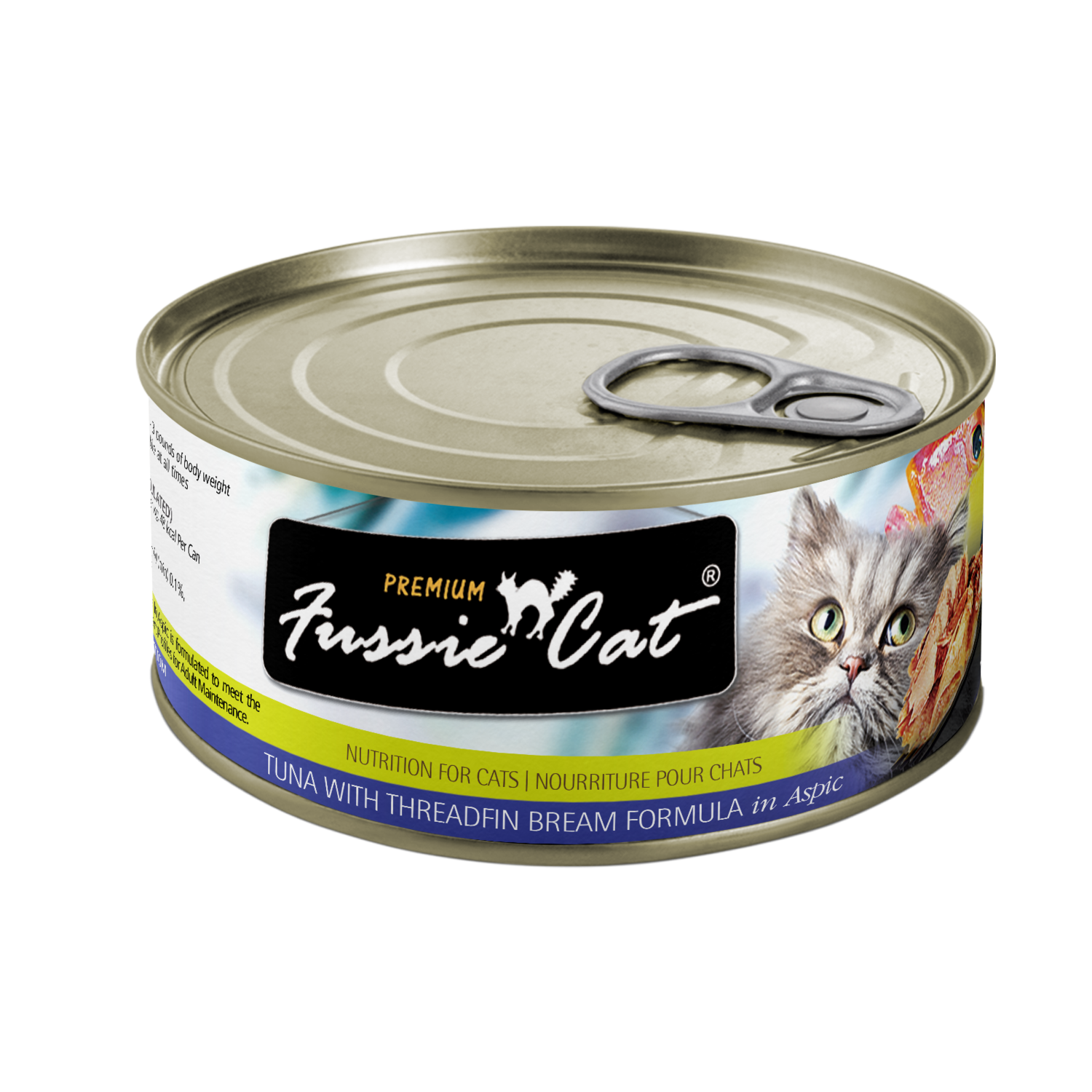 Fussie Cat Premium Tuna with Threadfin Bream Formula in Aspic Grain-Free Canned Cat Food - 2.82 oz.