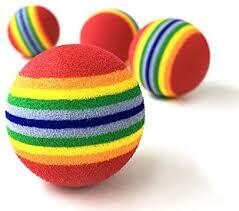 Cat Toy Rainbow Ball Single