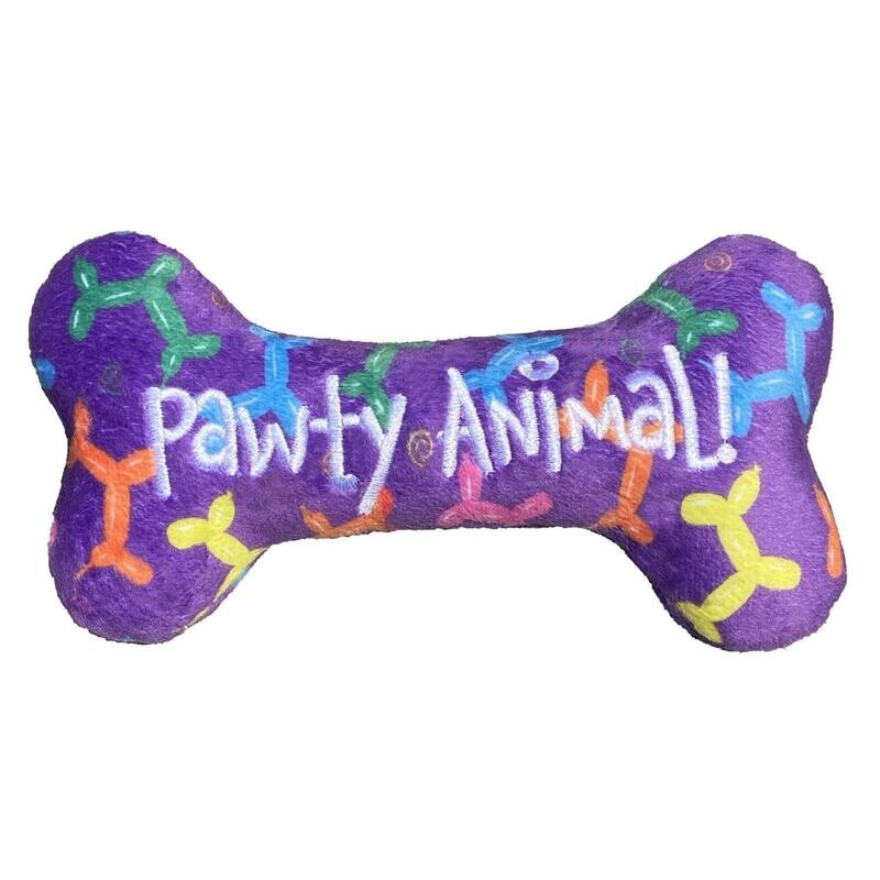 H&amp;K Power Plush Dog Toy Pawty Animal Small
