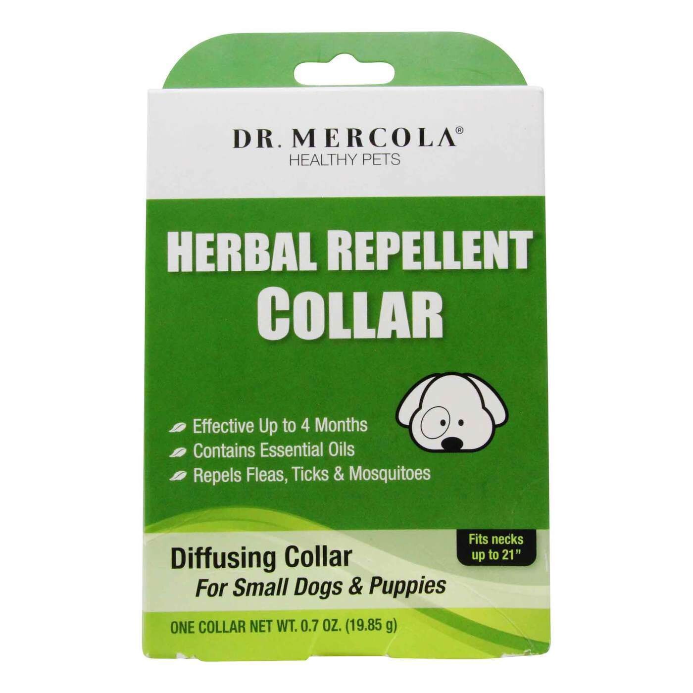 Dr. Mercola Herbal Repellent Collar for Small Dogs and Puppies (Fits Necks up to 21”)