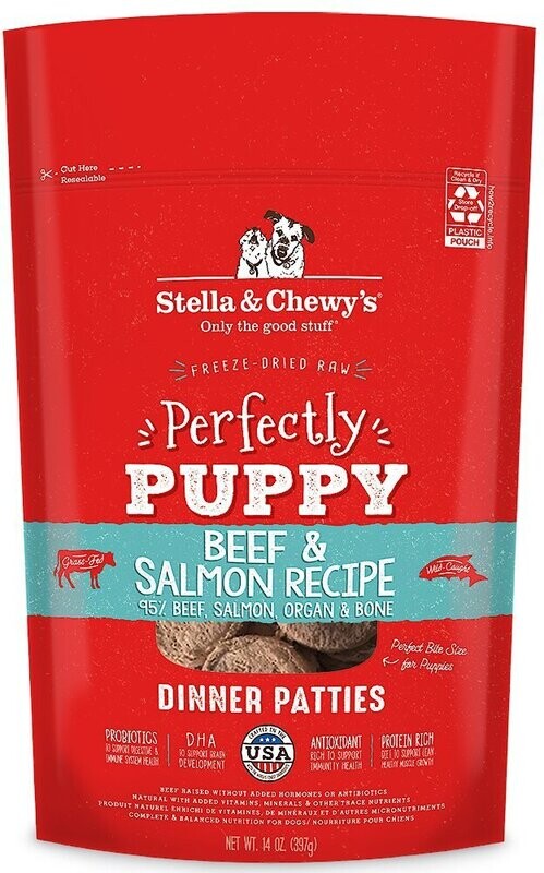 Stella &amp; Chewy Perfectly Puppy Beef &amp; Salmon 14oz.