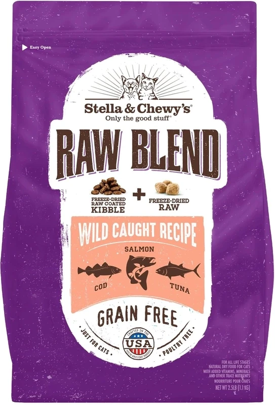 Stella &amp; Chewy Raw Blend Wild Caught Recipe Grain Free Cat 2.5lbs.