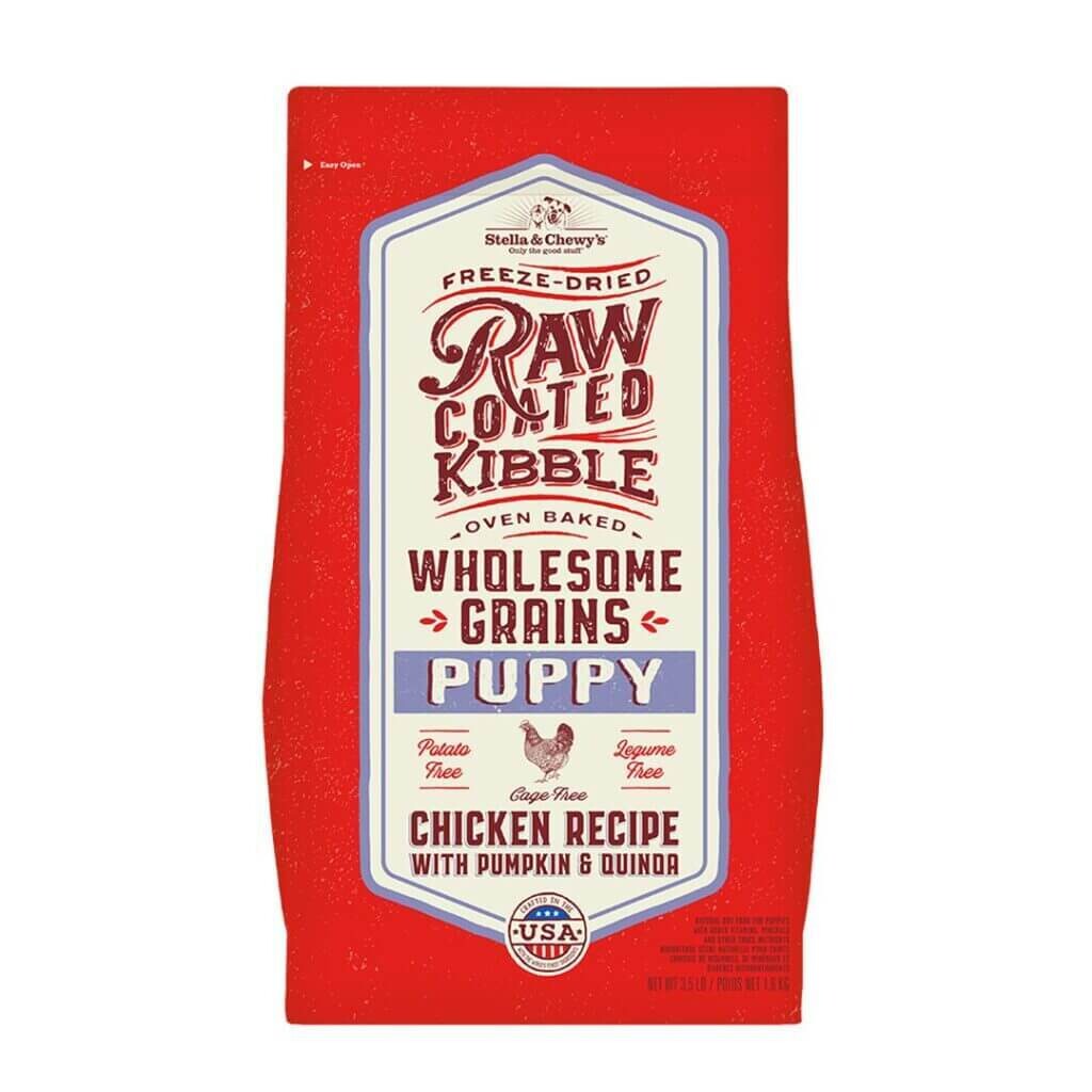 Stella &amp; Chewy&#39;s Raw Coated Puppy Chicken Wholesome Grains Recipe Kibble 3.5#