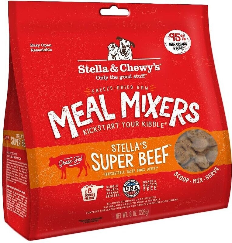 Stella &amp; Chewy&#39;s Freeze-Dried Stella&#39;s Super Beef Meal Mixers 8oz
