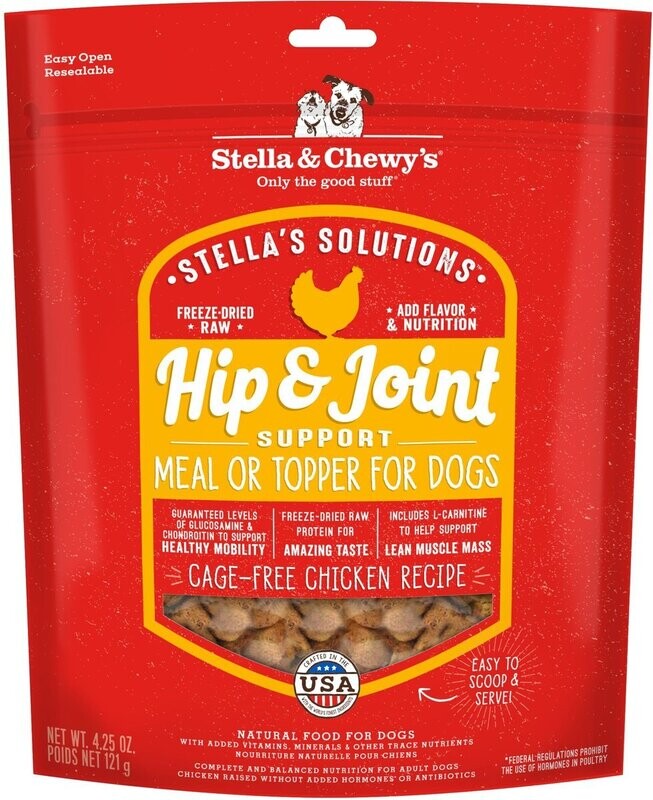 Stella &amp; Chewy&#39;s Stella&#39;s Solutions Hip &amp; Joint Support Freeze-Dried Raw Cage-Free Chicken 4.25oz