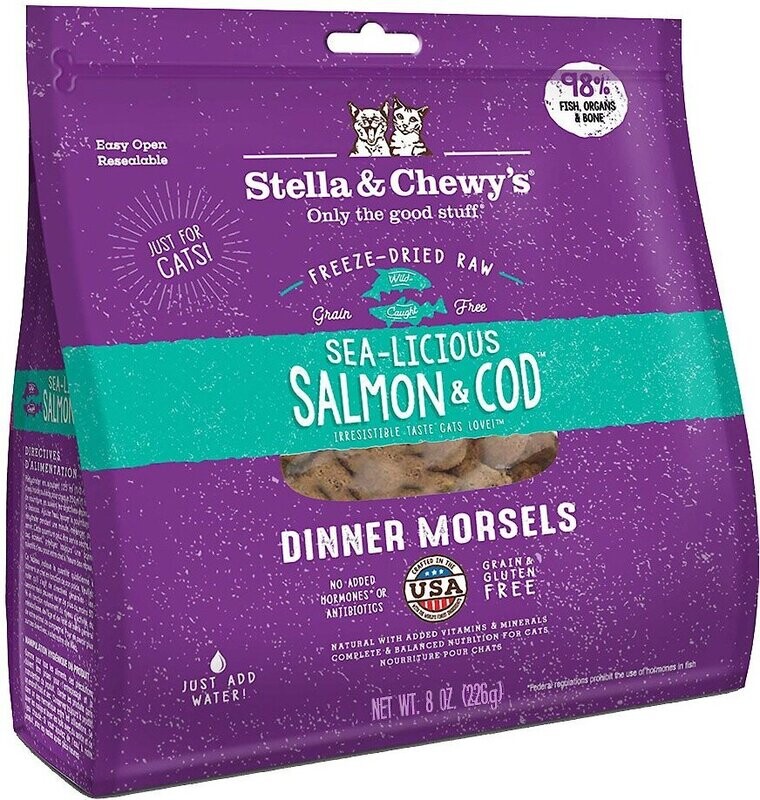 Stella &amp; Chewy&#39;s Freeze-Dried Salmon/Cod Dinner for Cats 8oz