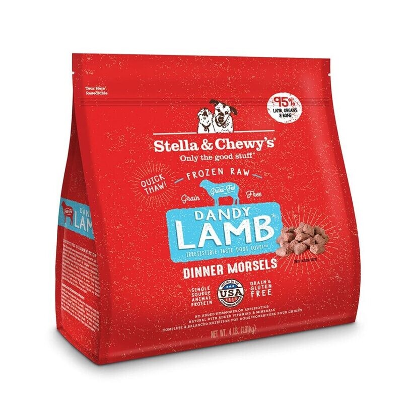 Stella &amp; Chewy&#39;s Dog Frozen Dinner Morsels Lamb 4lb