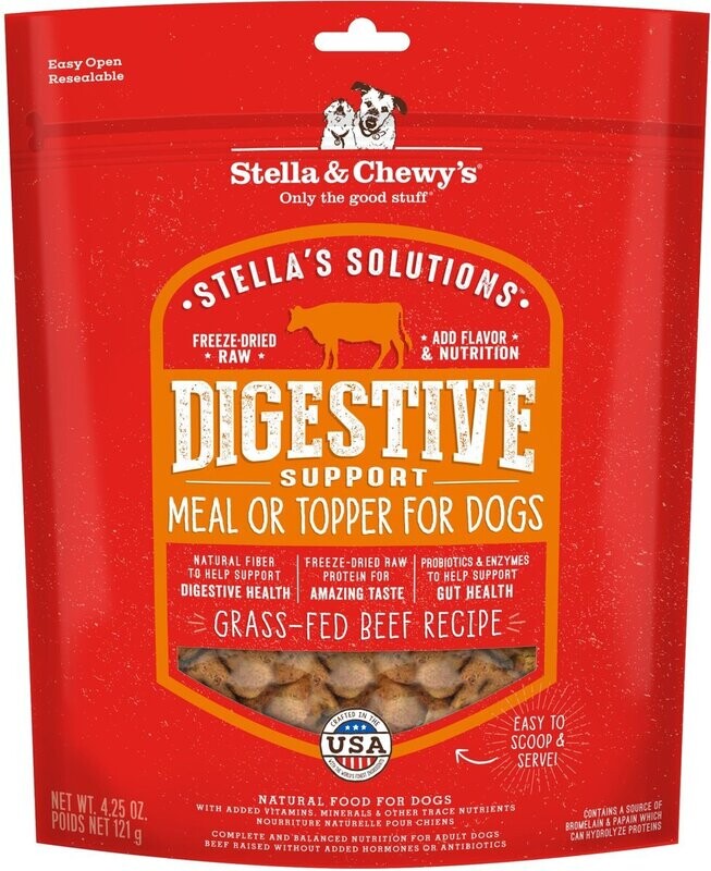 Stella &amp; Chewy&#39;s Stella&#39;s Solutions Digestive Boost Freeze-Dried Raw Grass-Fed Beef  4.25oz