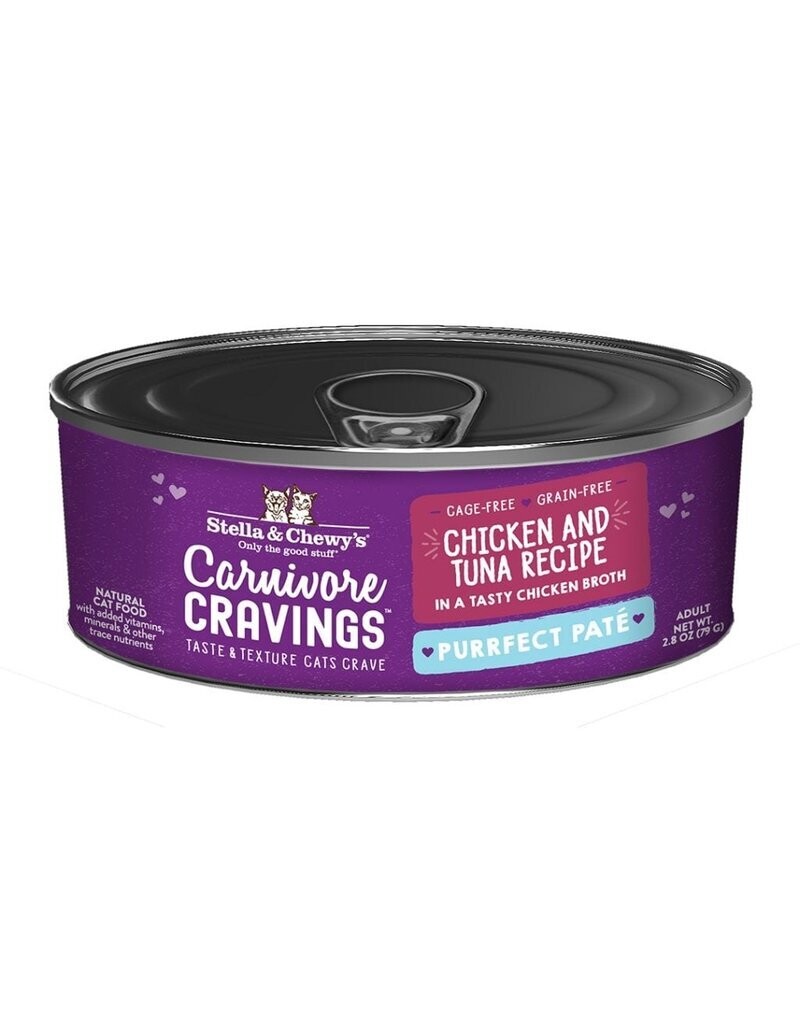Stella &amp; Chewy’s Carnivore Cravings Purrfect Paté Chicken &amp; Tuna Recipe for Cats 2.8oz