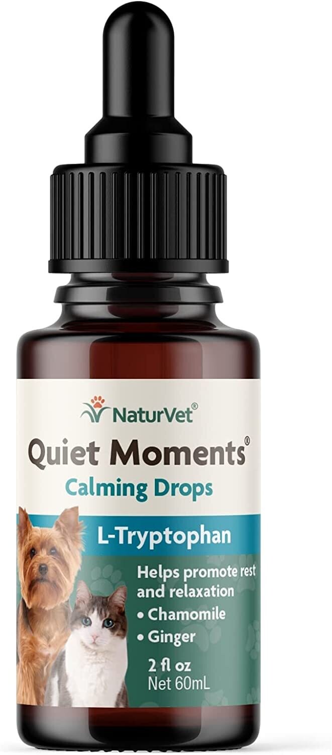 NaturVet Quiet Moments Calming Drops for Cats &amp; Dogs 2 oz.