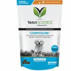 VetriScience Dog Composure Peanut Butter  Chews 45 ct