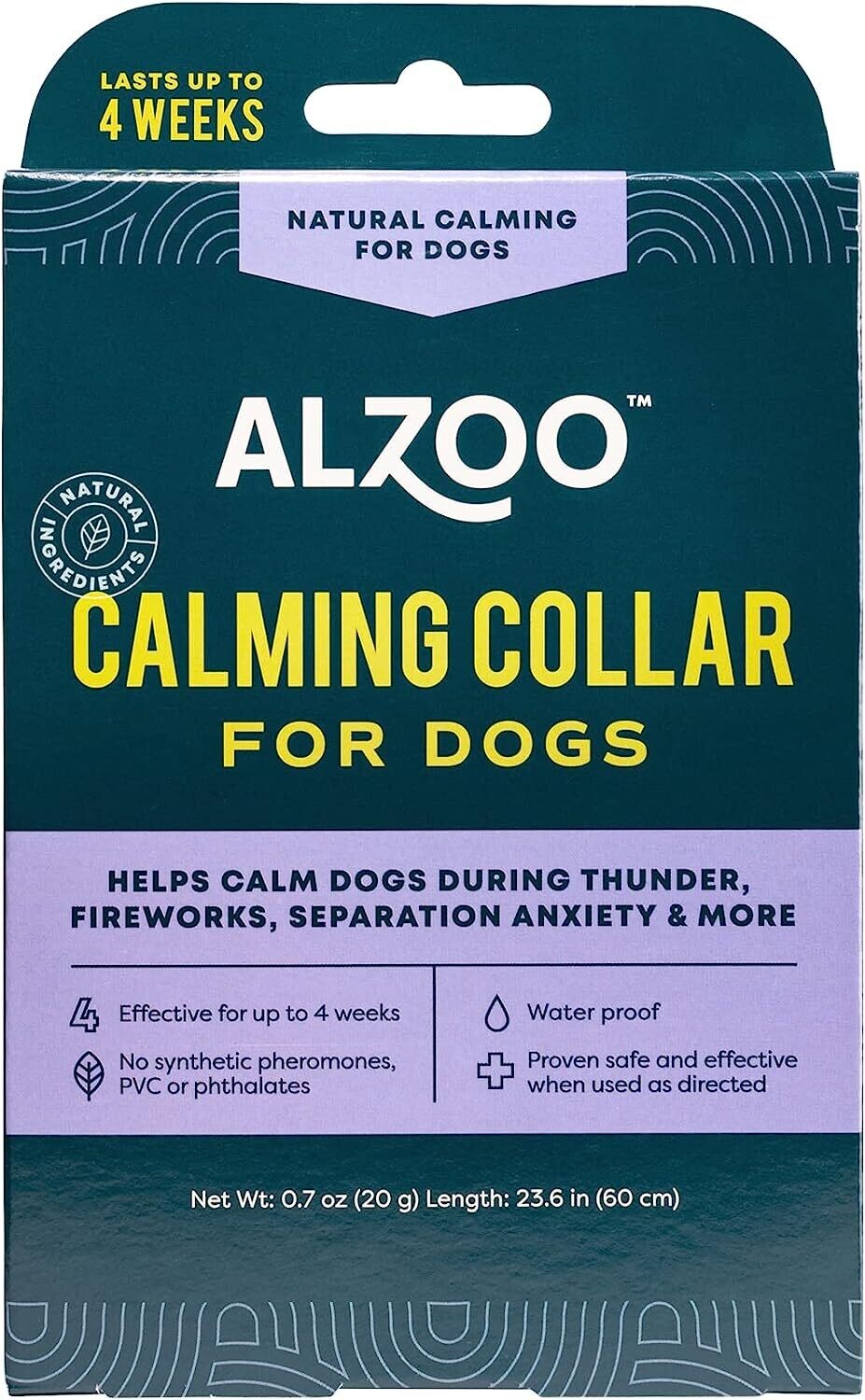 Alzoo Dog All Natural Calming Collar