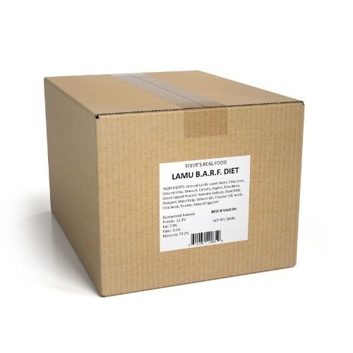 Steve&#39;s Raw Frozen Patties Dog &amp; Cat Food - Lamu 20lb