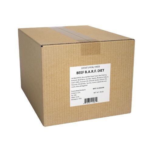 Steve&#39;s Raw Frozen Patties Dog &amp; Cat Food - Beef 20lb