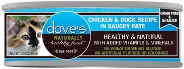 Dave&#39;s Cat Grain Free Saucey Chicken &amp; Duck 5.5oz