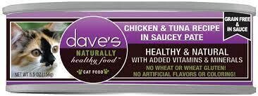 Dave&#39;s Cat Grain Free Saucey Chicken &amp; Tuna 5.5oz