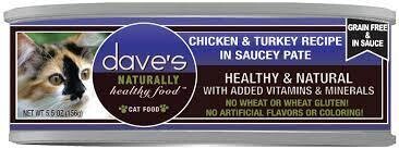 Dave&#39;s Cat Grain Free Saucey Chicken &amp; Turkey 5.5oz