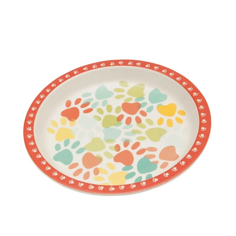 Pet Bowl - Bamboo Red Paws