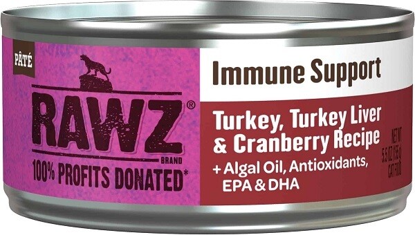 RAWZ Cat Immune Turkey, Turkey Liver &amp; Cranberry Pate 5.5oz