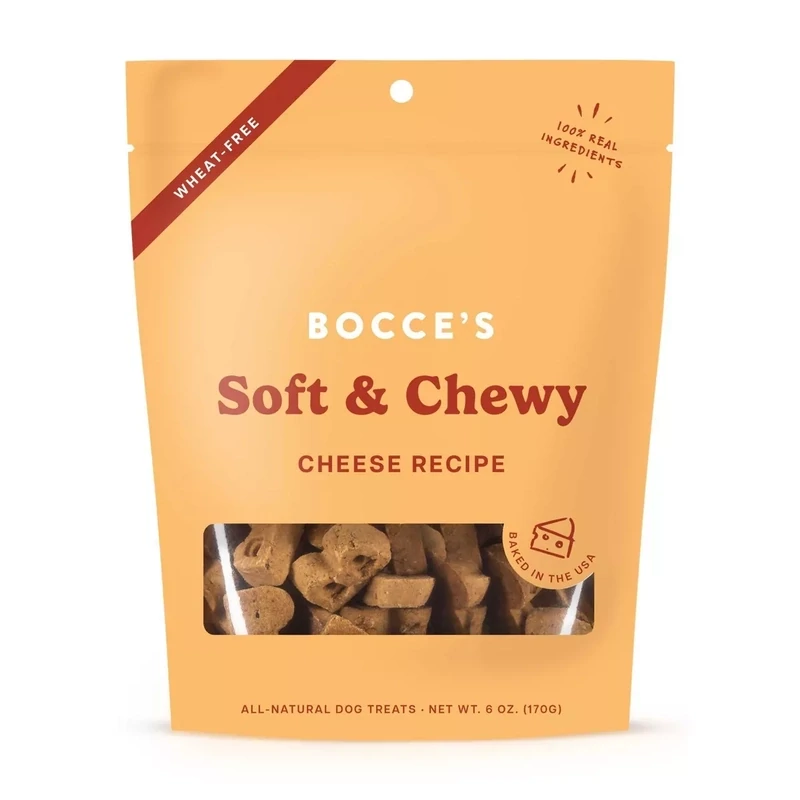 Bocce&#39;s Bakery Dog Treats Soft &amp; Chewy Cheese 6oz.