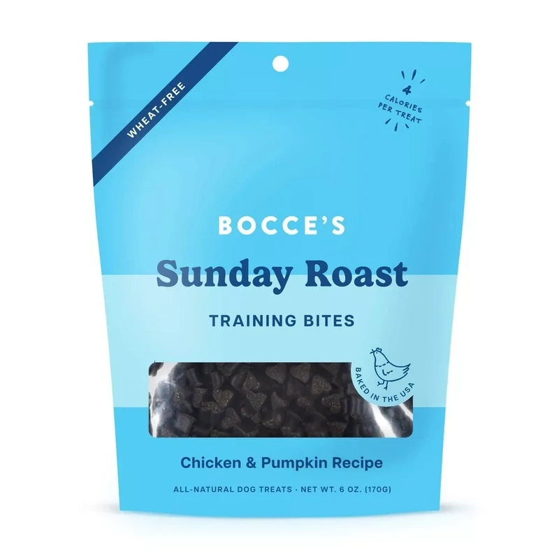 Bocce&#39;s Bakery Everyday Sunday Roast Training Bites Dog Treats 6oz.