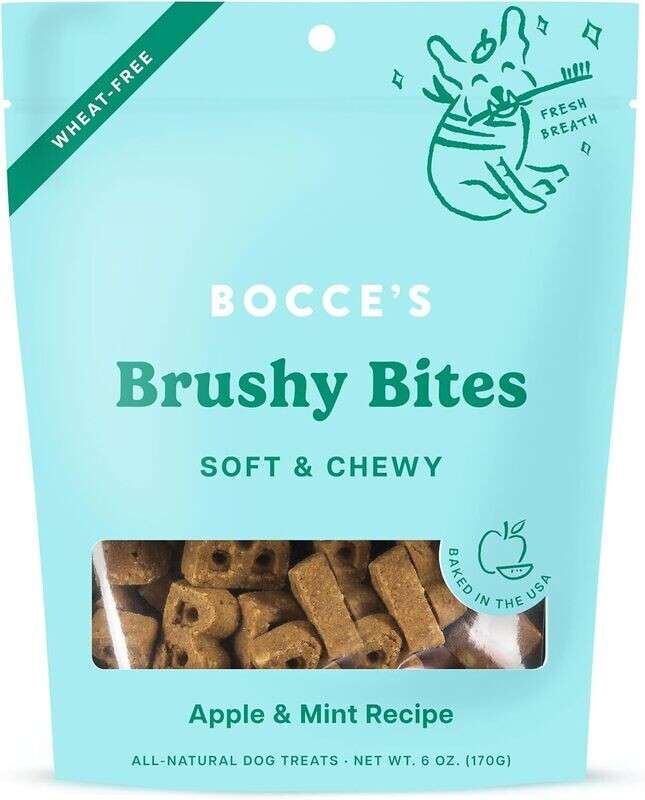 Bocce’s Bakery Dog Dailies Soft &amp; Chewy Brushy Bites 6oz