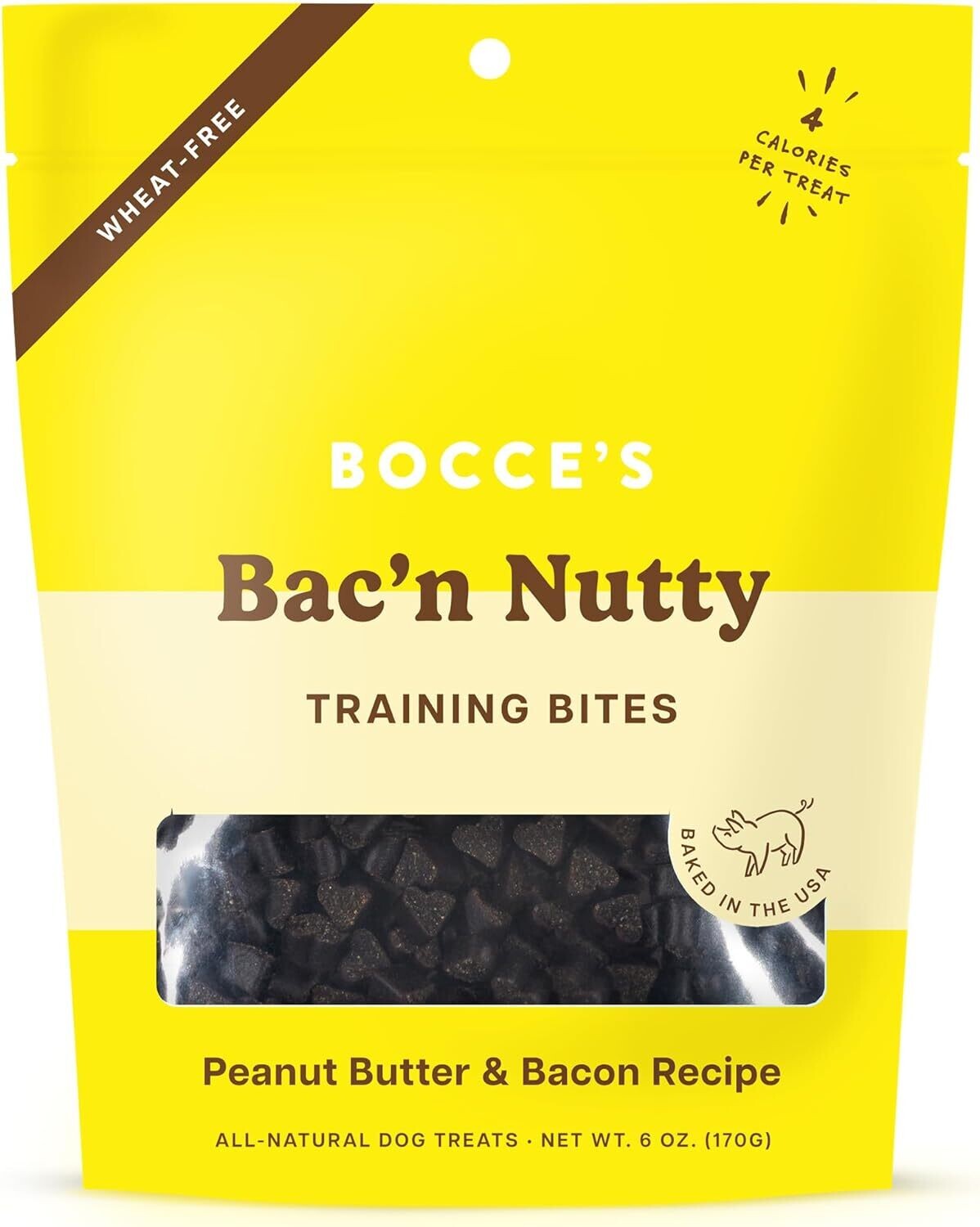 Bocce&#39;s Bakery Everyday Bac N&#39; Nutty Training Bites Dog Treats 6oz.