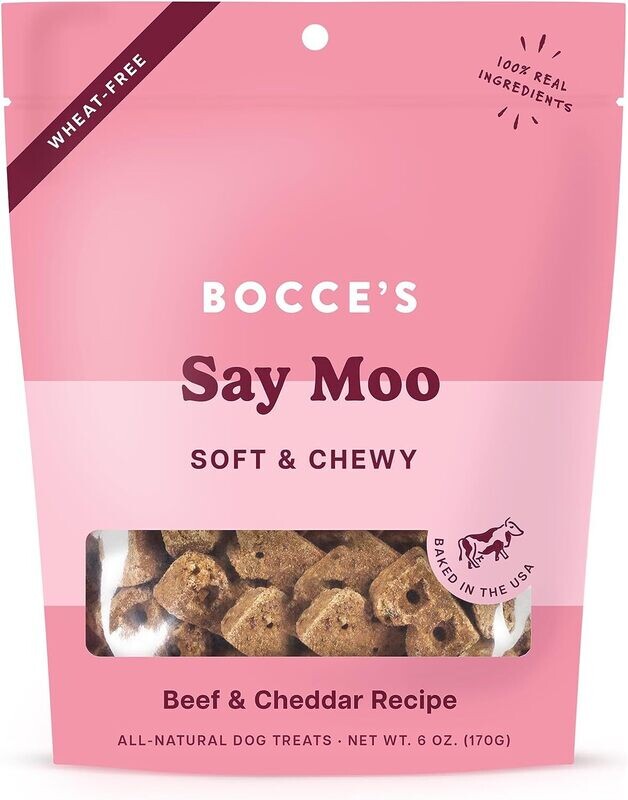 Bocce&#39;s Bakery Everyday Say Moo Soft &amp; Chewy Dog Treats 6oz.