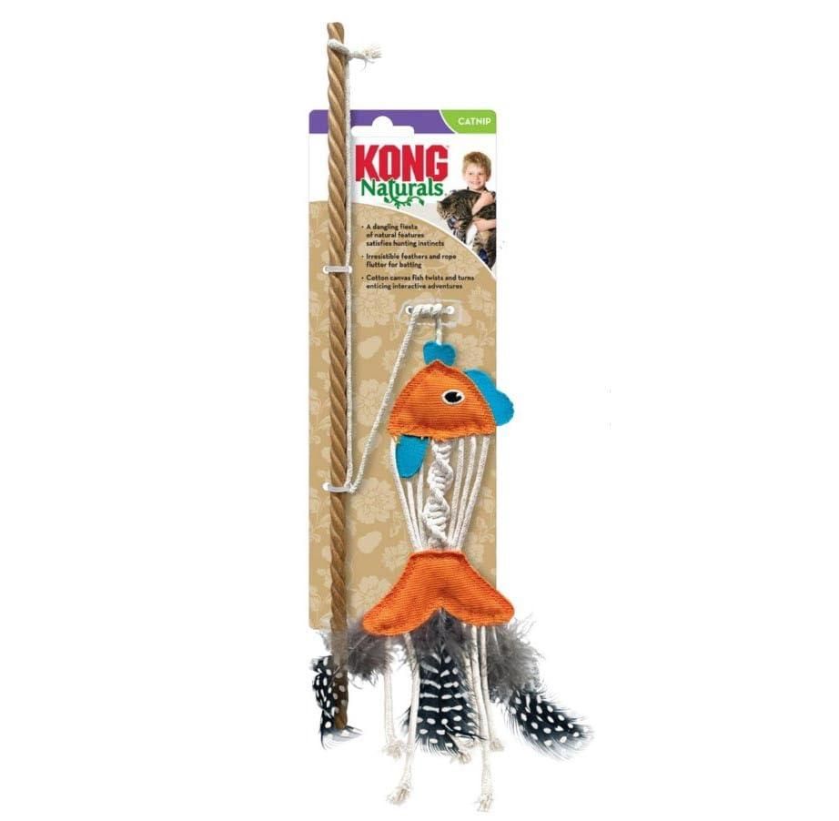 Kong Naturals Teaser Fish Wand Cat Toy