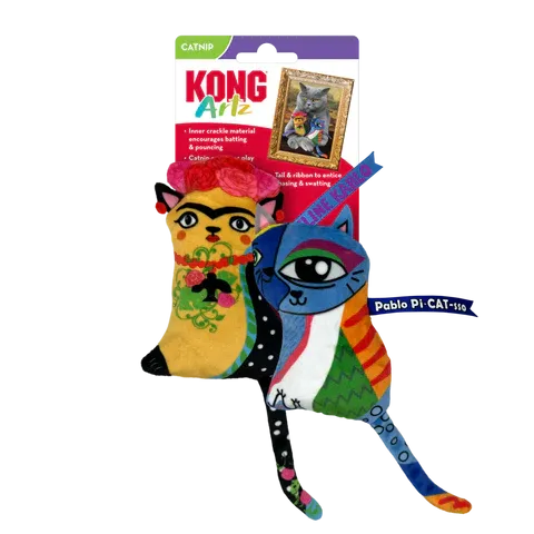 Kong Artz Kahlo / Picasso Cat Toy 2 pack