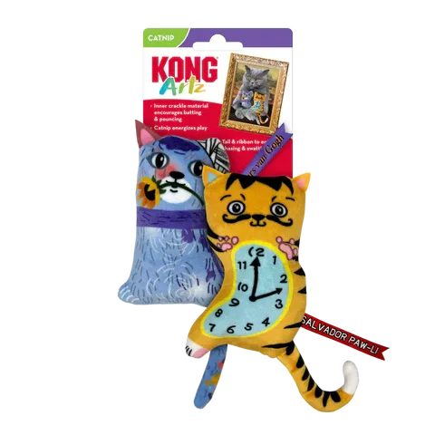 Kong Artz Dali / van Gogh Cat Toy 2 pack
