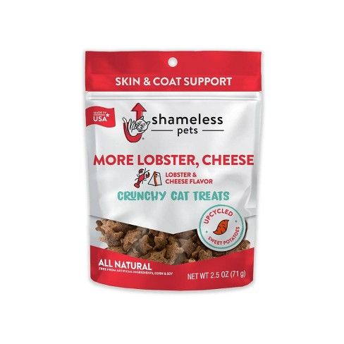Shameless Pets More Lobster, Cheese Crunchy Cat Treats - 2.5oz