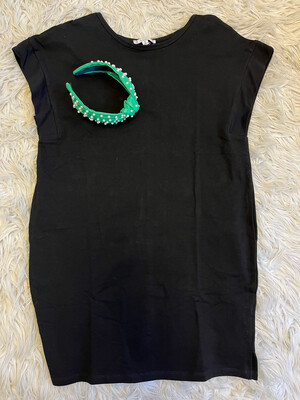 AD4994 Black Midi T-Shirt Dress