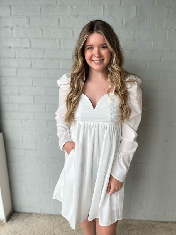 AD5144 Off White Long Slv dress