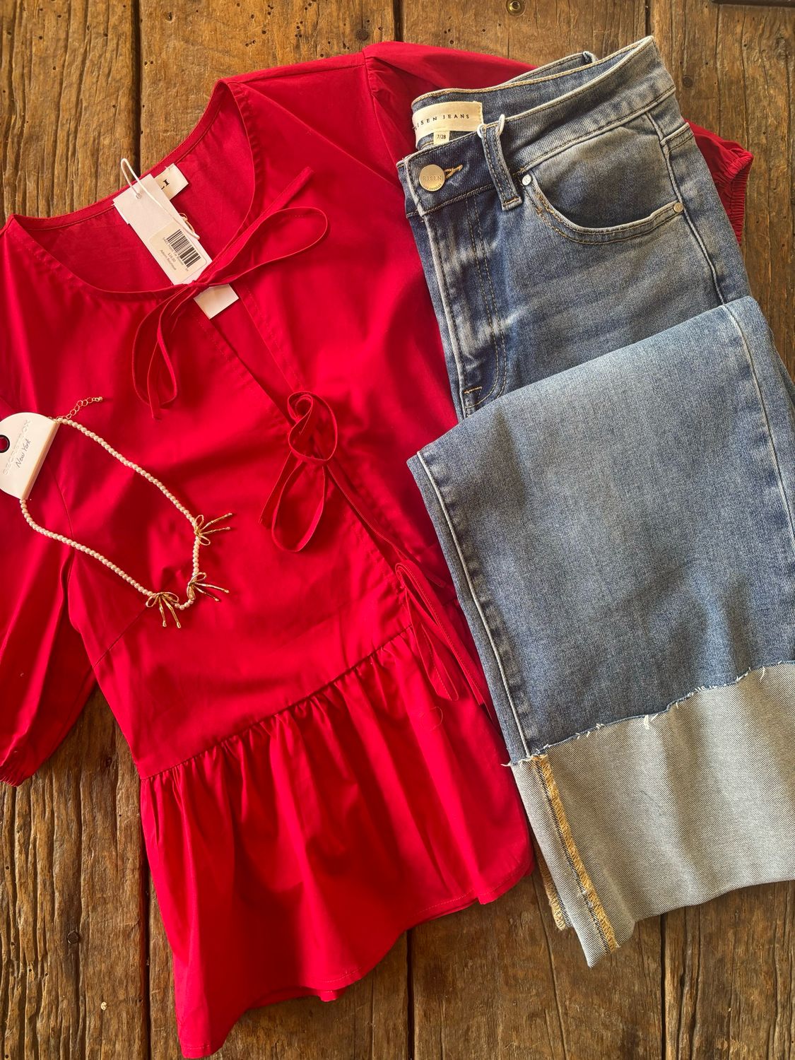 AD5465 Front Tie Blouse 