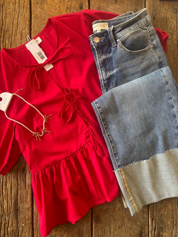 AD5465 Front Tie Blouse 