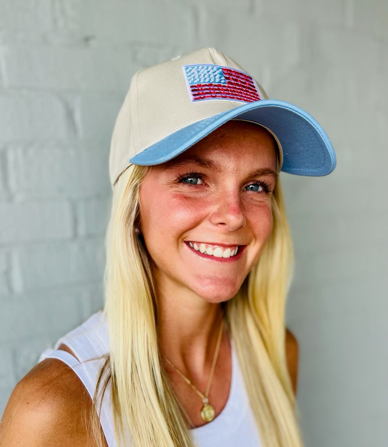 Flag trucker hat