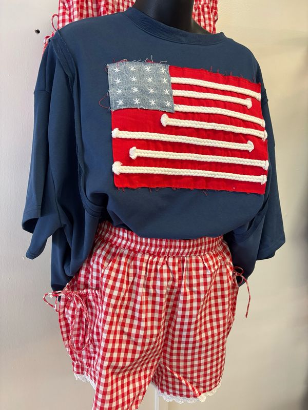 AD5515 Red Gingham Shorts 