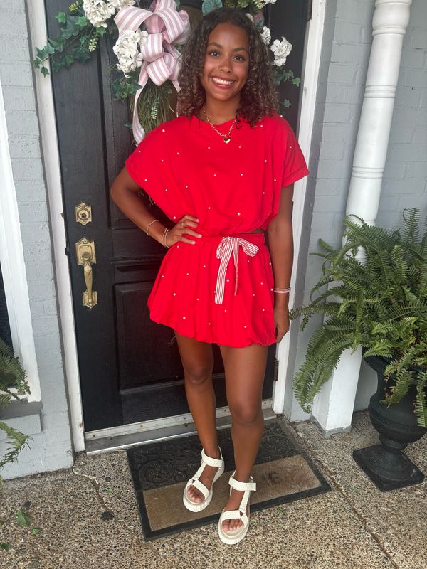 AD5554 Red Pearl Skirt 