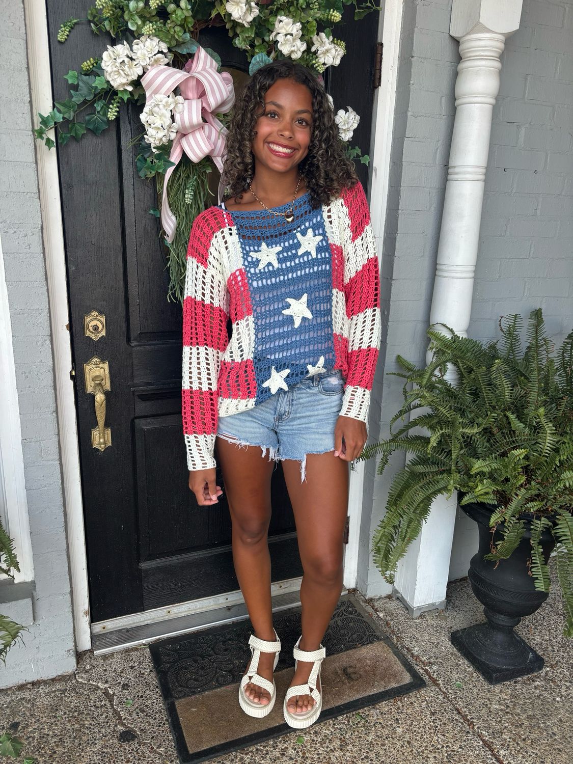 AD5546 American Flag Crochet