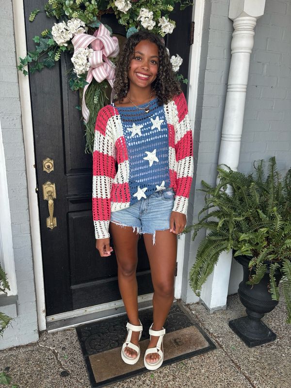 AD5546 American Flag Crochet