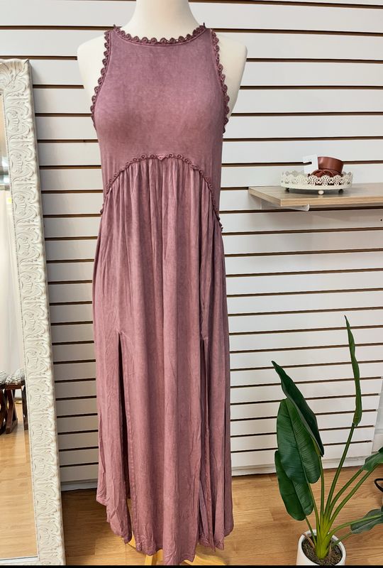 AD5561 Berry Lace Maxi Dress