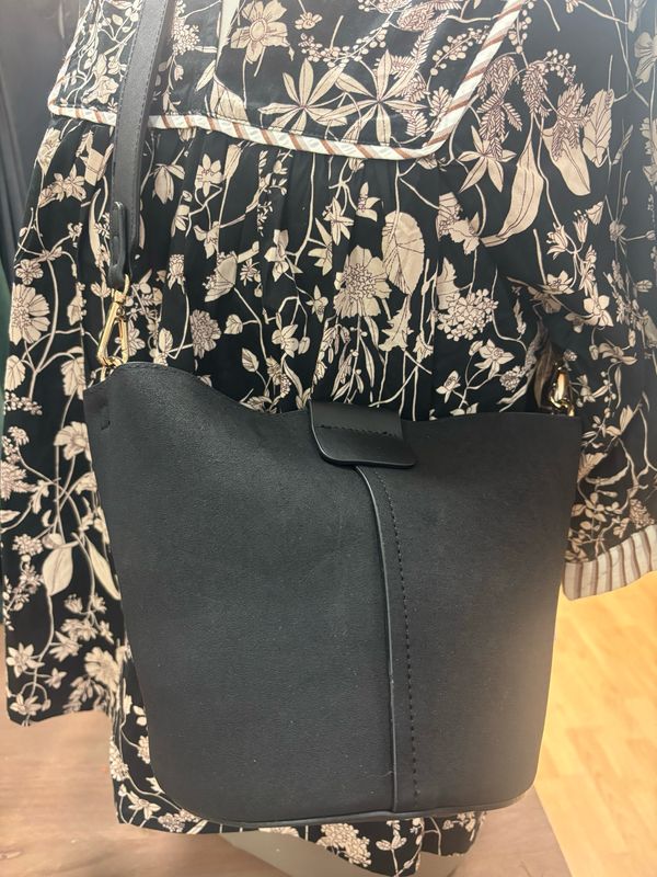 Suede Bucket Crossbody