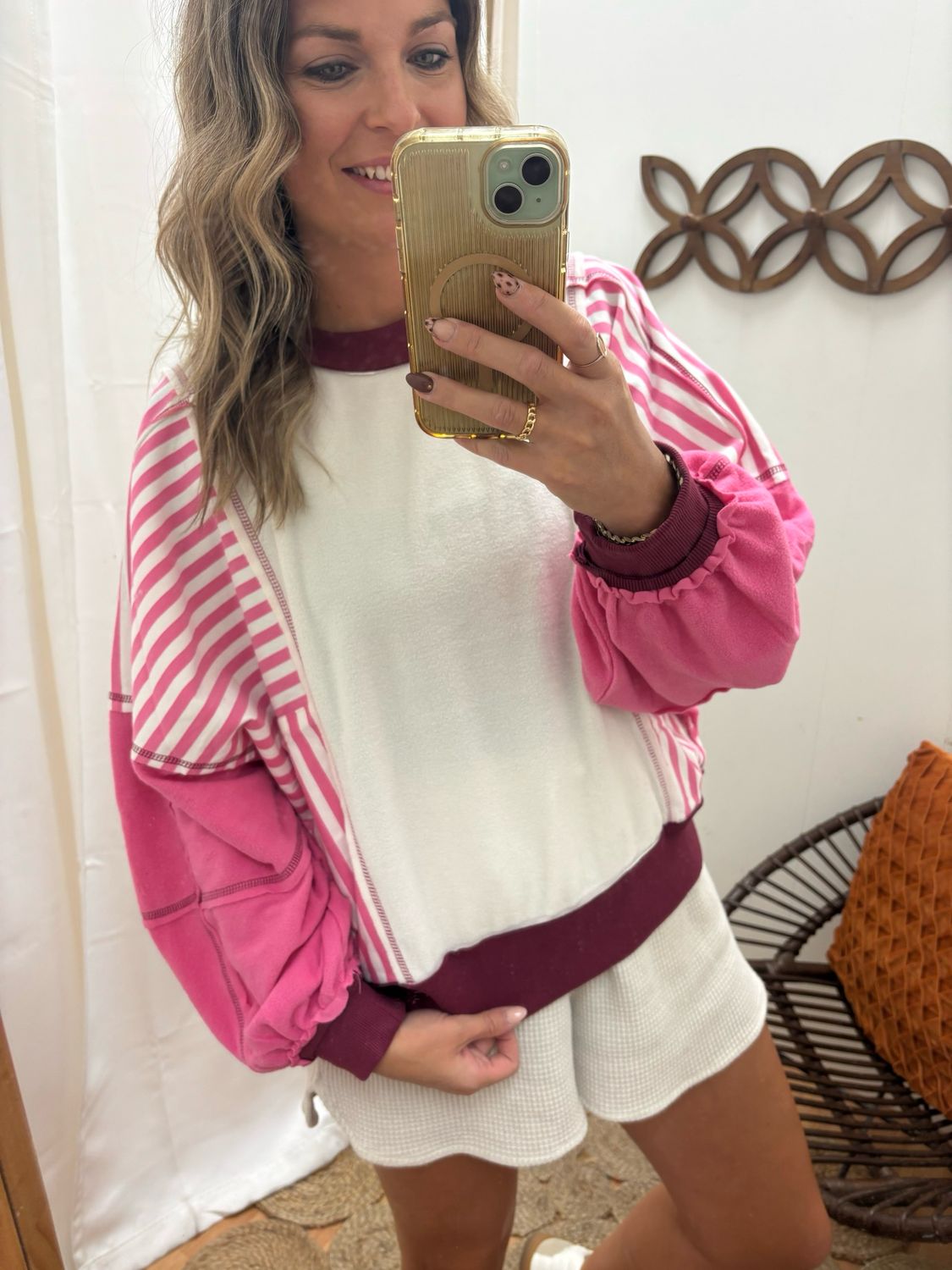 AD5601 Polar Fleece Colorblock Sweatshirt