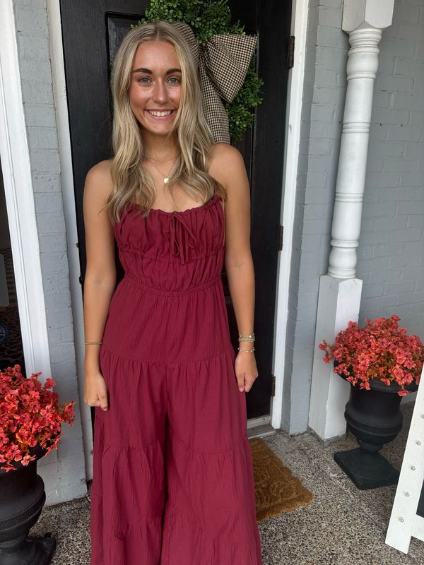 AD5612 Crinkle Gauze Jumpsuit