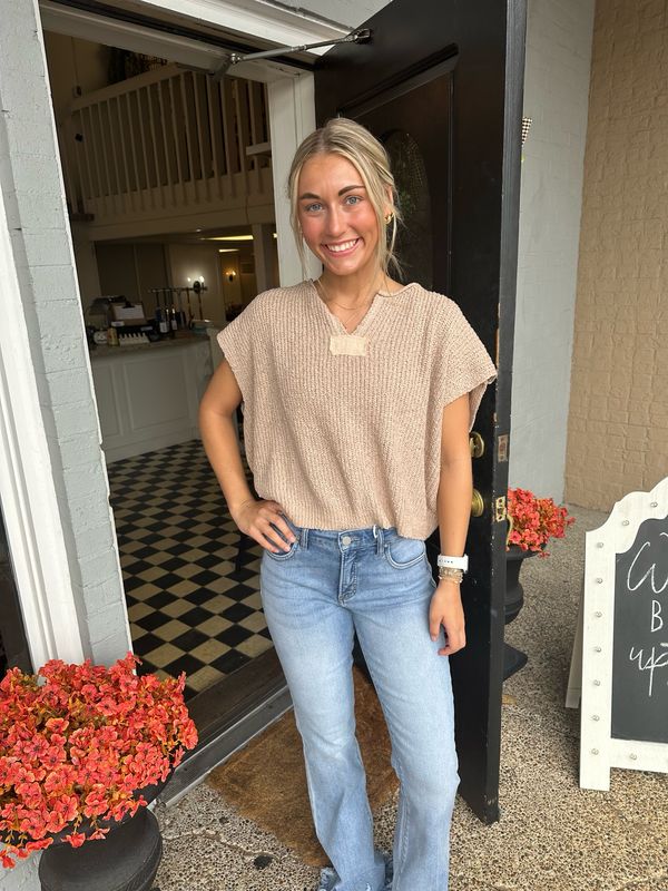 AD5628 Oatmeal Knit Top