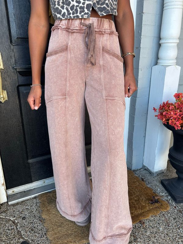 AD5660 Hazelnut Button Knit Pants